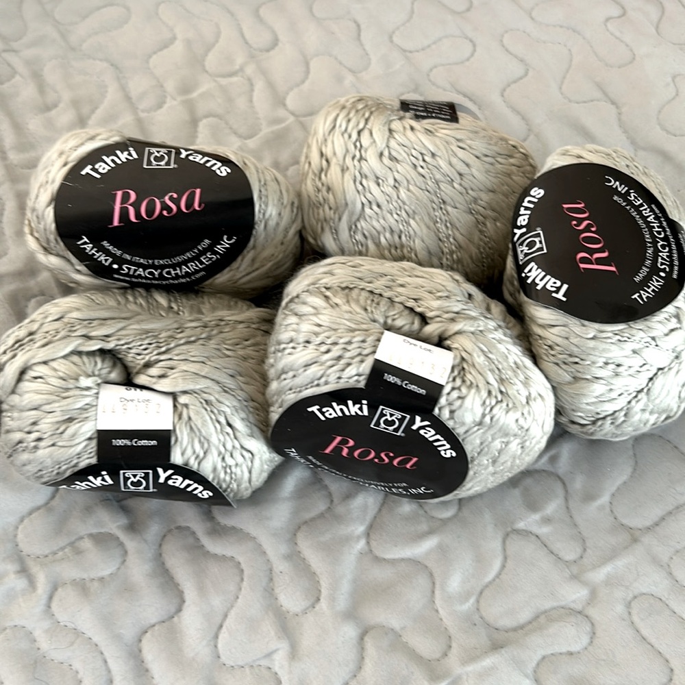100% Cotton Yarn - 5 skeins